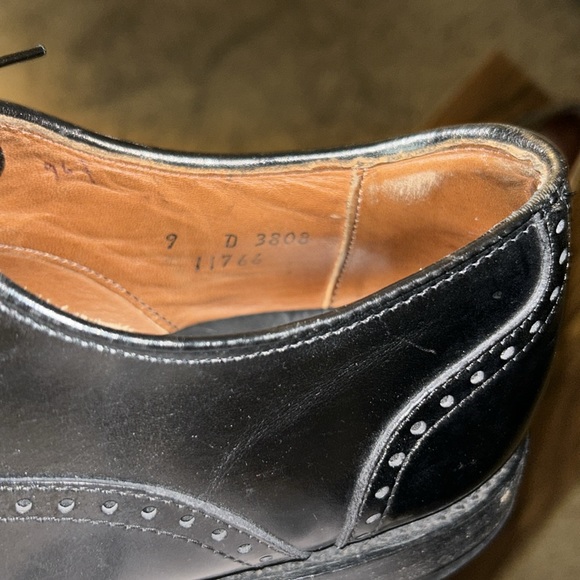 Men’s Allen Edmonds McClain Brogues Black Size 9D - Picture 9 of 9